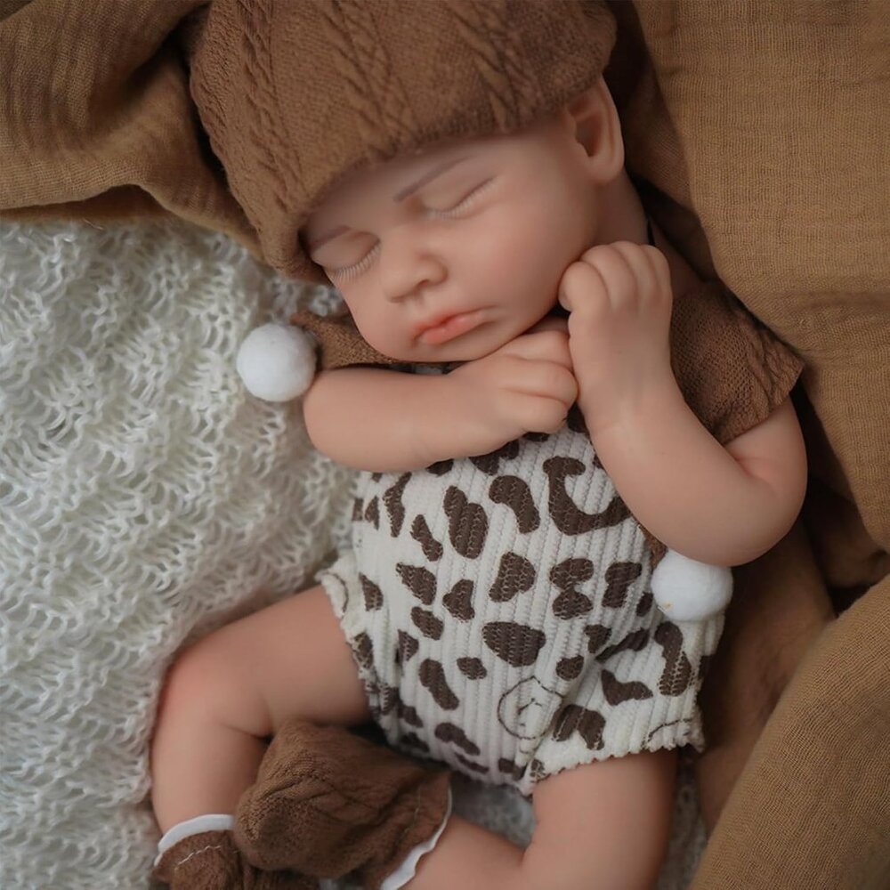 💫 Reborn Baby Dolls White Full Silicone Realistic Veins Sleeping Pose Kids Gift